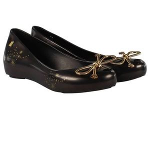 Melissa Shoes Mel Ultragirl Element Jelly Flat‎ black women’s girls size 6